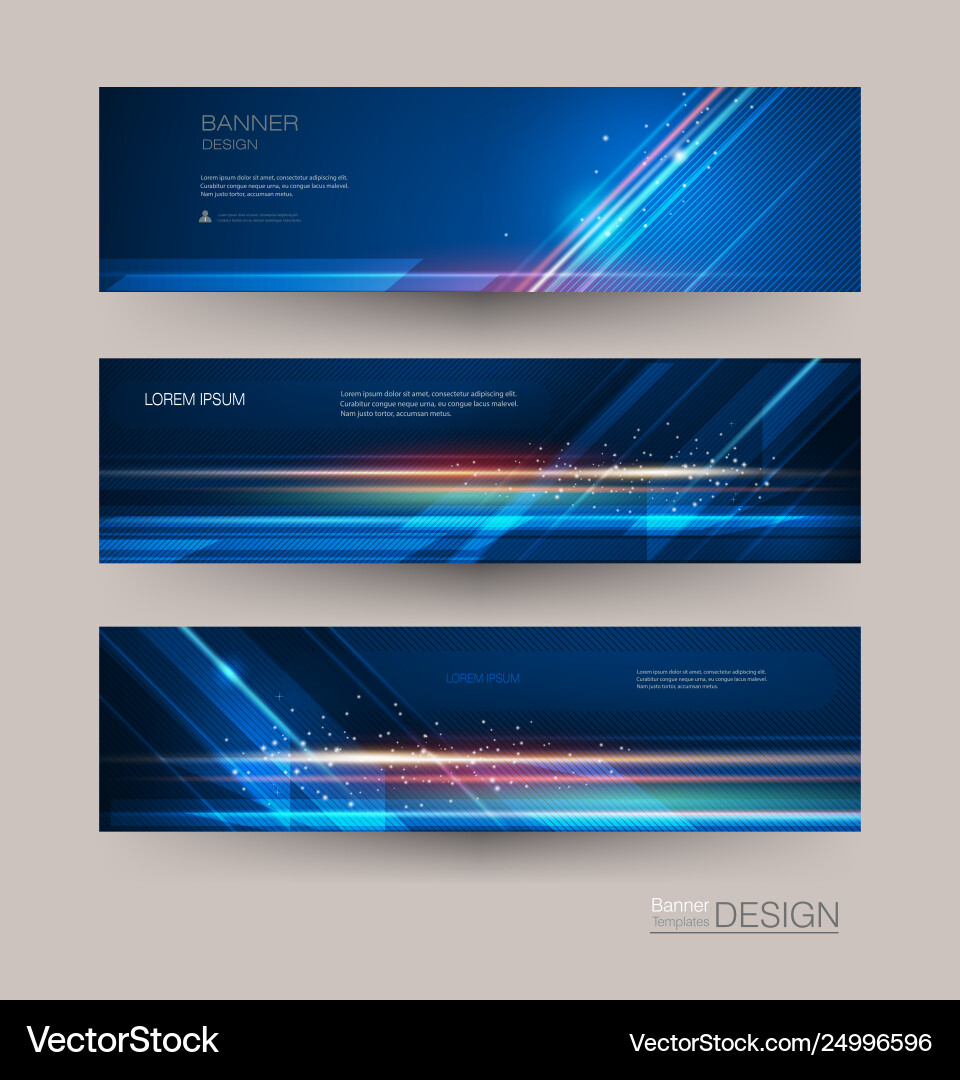 Abstract banners set with image speed movement Abstract banners set with image speed movement vector image
