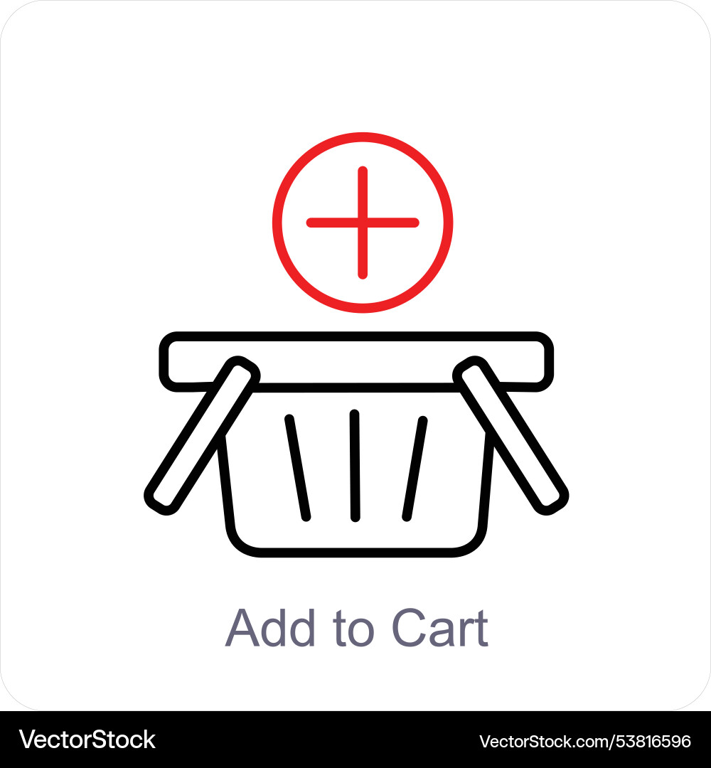 Add to cart icon concept vector image