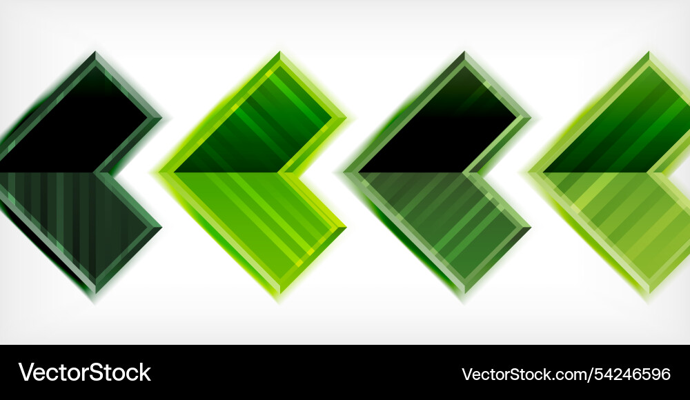 Arrow symbols created with 3d effects and line vector image
