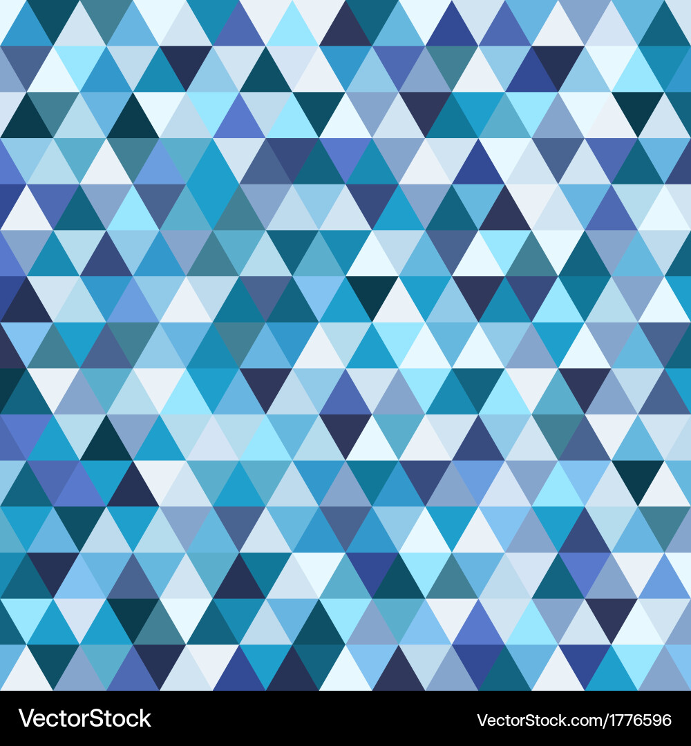Blue Triangle Mosaic Pattern vector image