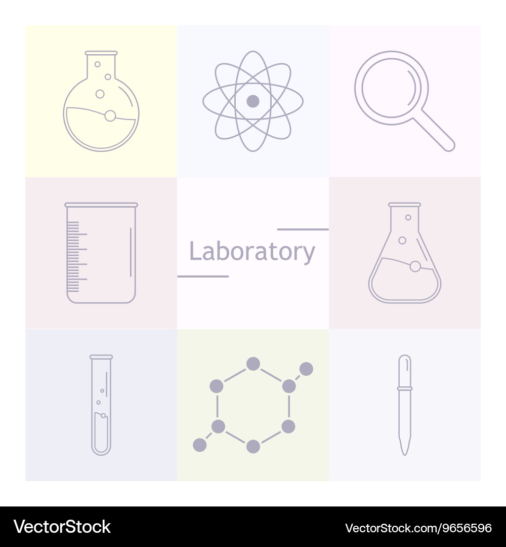 Chemicals and science icons Vector Image