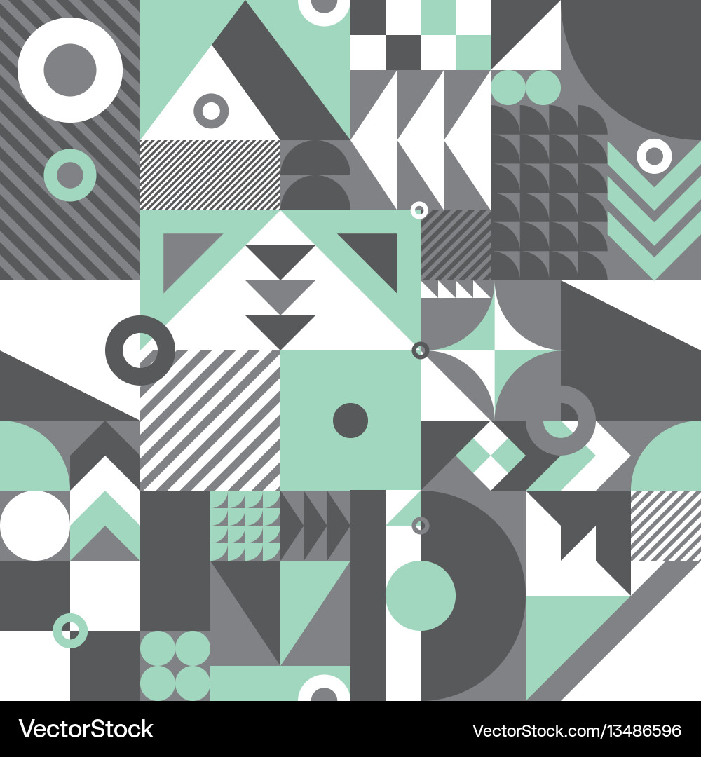 Geometric Mosaic Pattern Vector Image