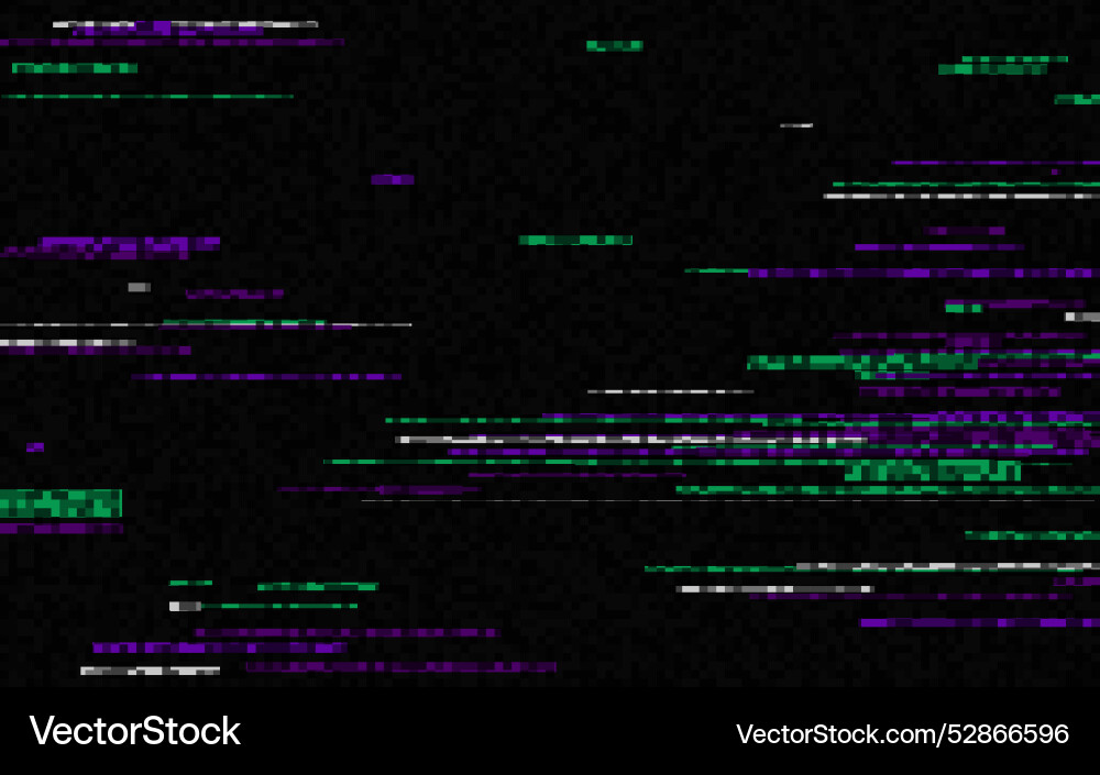 Glitch pixel background color digital error Glitch pixel background color digital error Vector Image