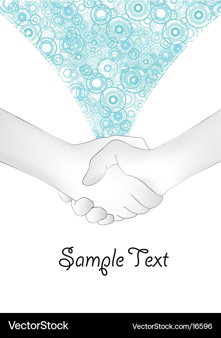 Handshake Circle Pattern Vector Image