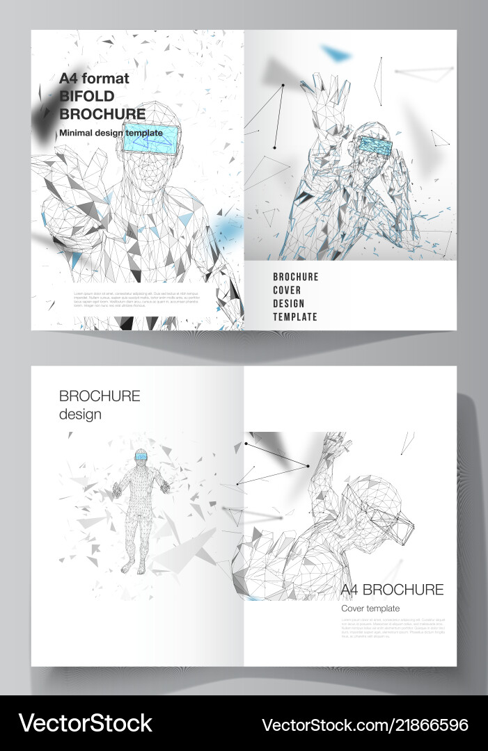 Layout of two a4 format cover mockups Layout of two a4 format cover mockups vector image