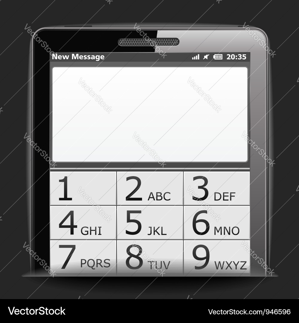Mobile Phone with Message Space vector image