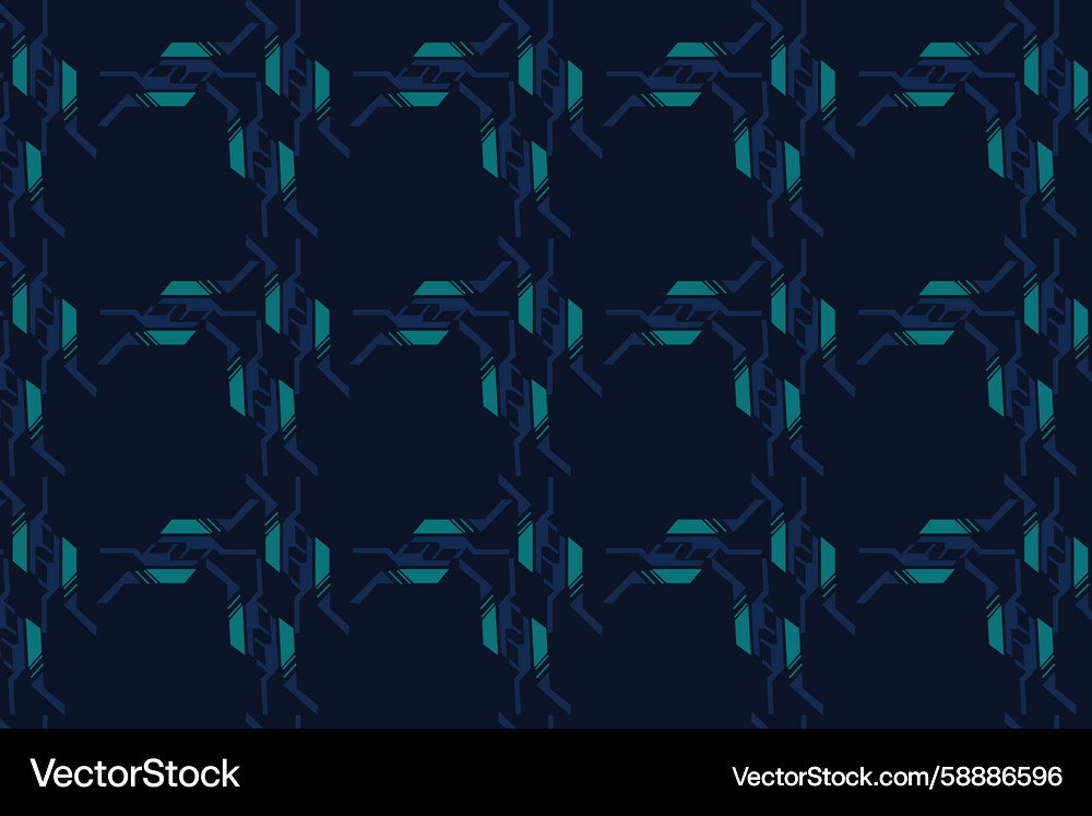 Techno grid futuristic tech seamless pattern Techno grid futuristic tech seamless pattern Vector Image