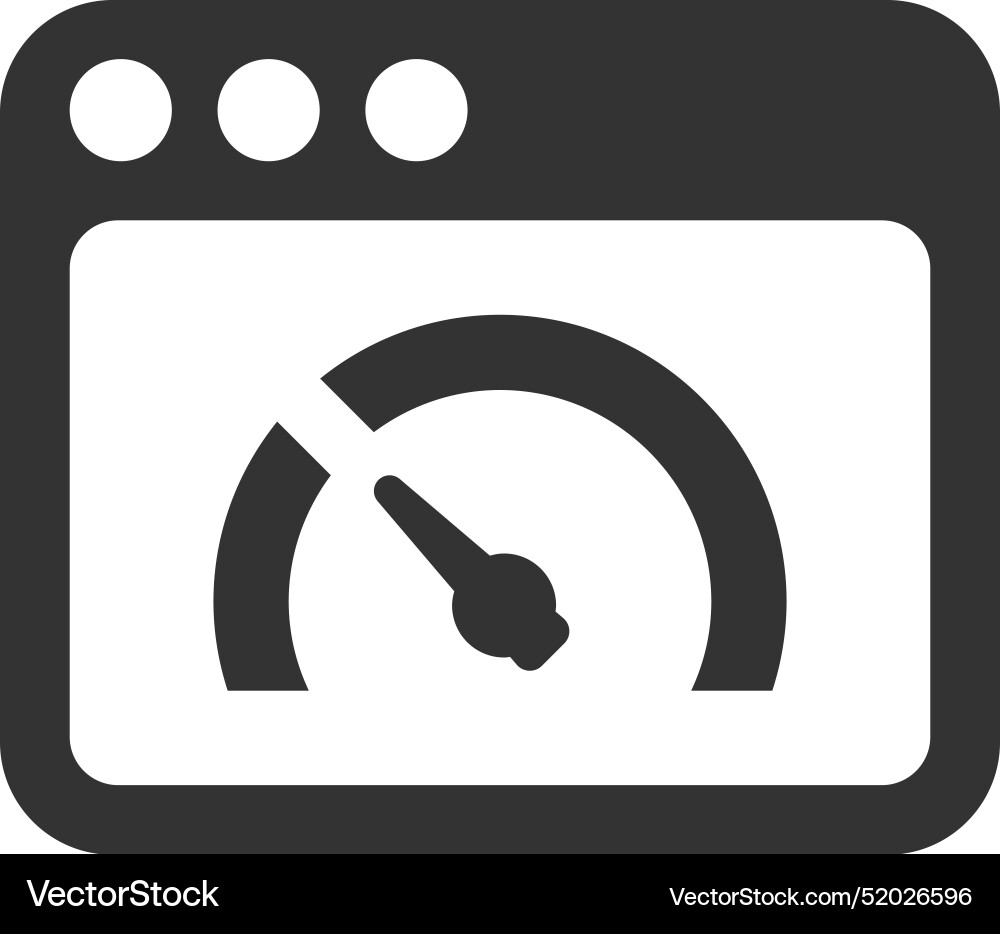 Web speed test icon vector image