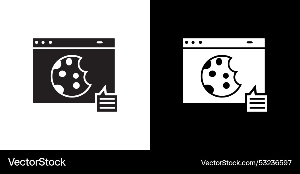Browser cookie icon simple symbol Browser cookie icon simple symbol vector image