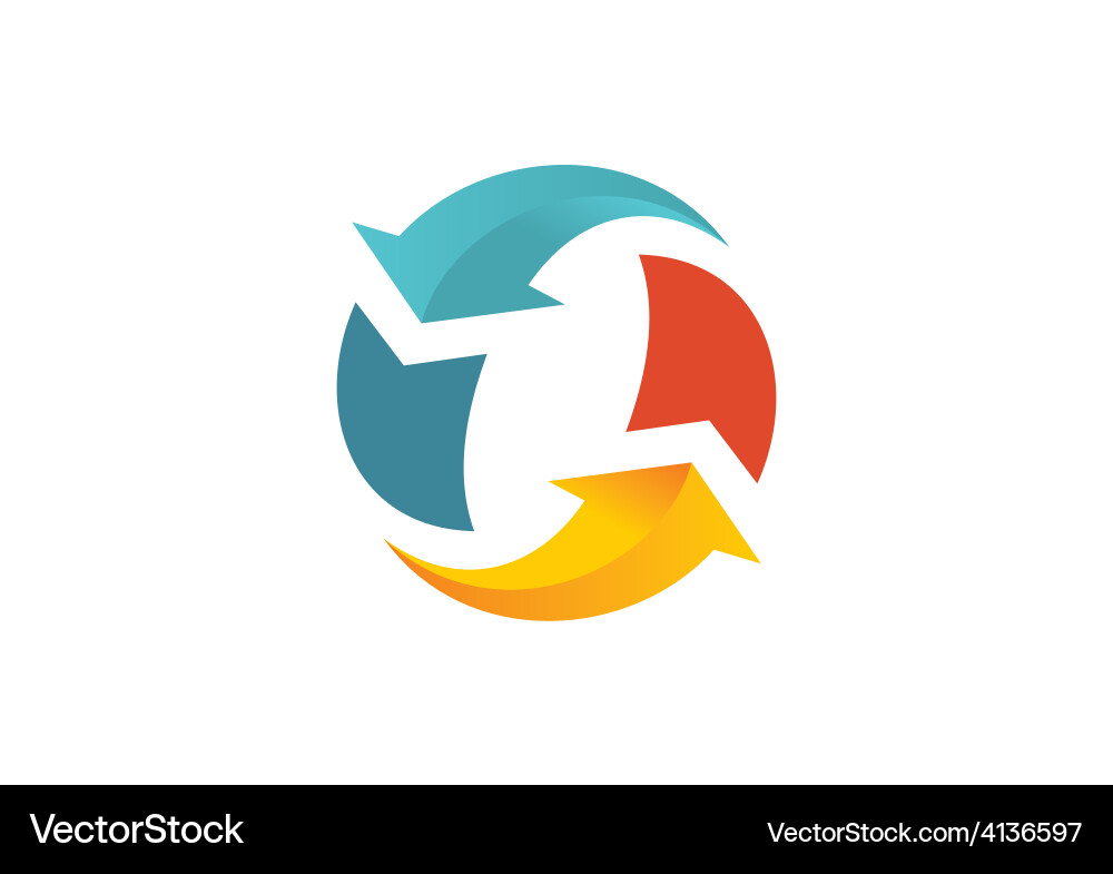 Circular Refresh Arrow Logo Vector Image