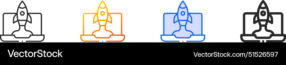 Configuration iconthin linear gradient blue vector image