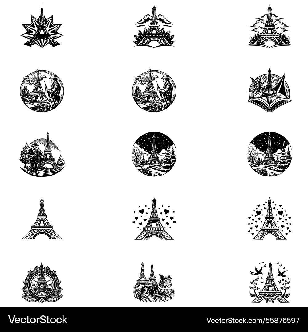 Eiffel tower Vector Image