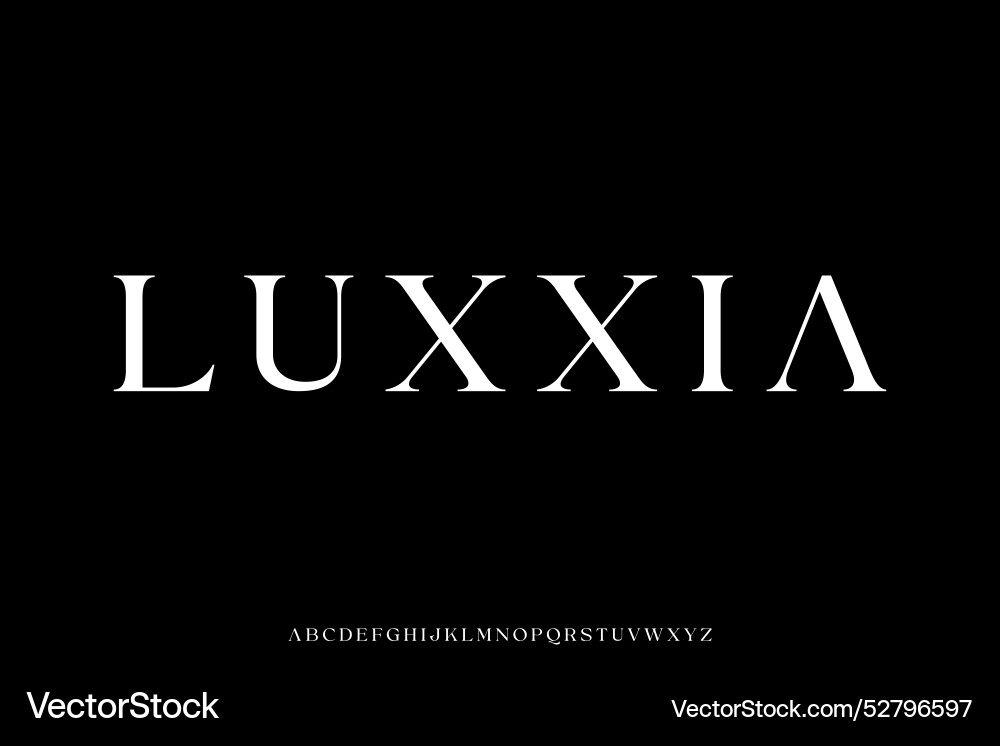 Modern luxury sharp serif alphabet display font Modern luxury sharp serif alphabet display font vector image
