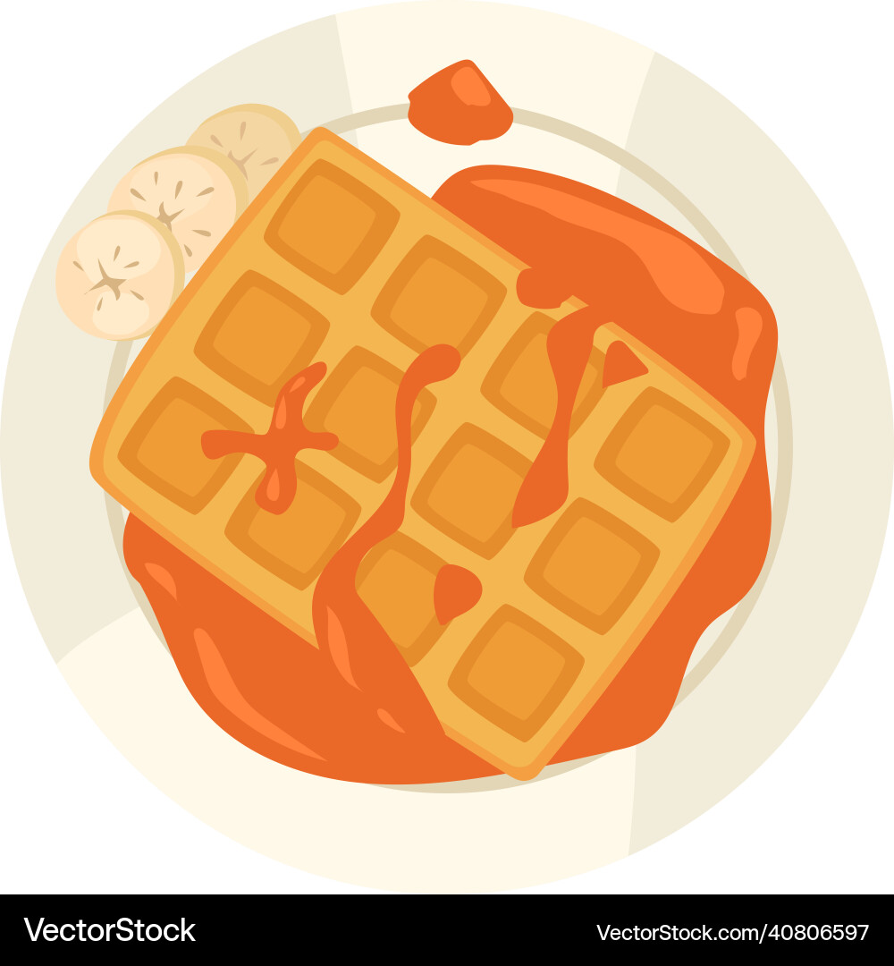 Süße Waffelschale Zusammensetzung Süße Waffelschale Zusammensetzung vektorbild