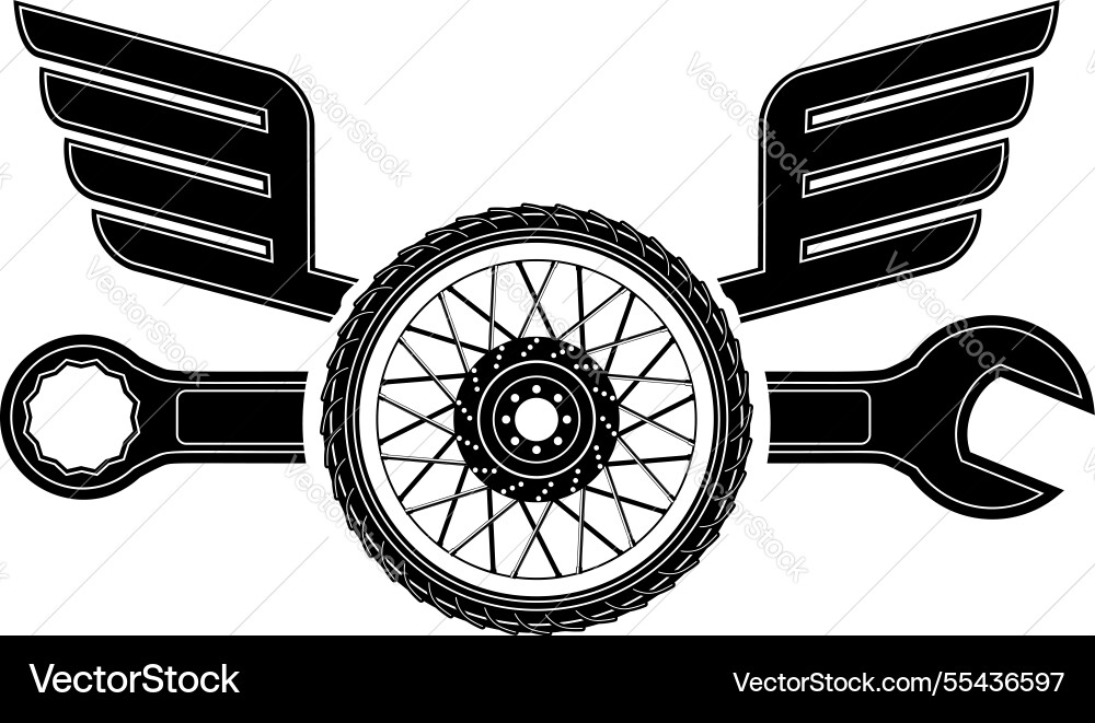 Tire service car design element for logo Vector Image