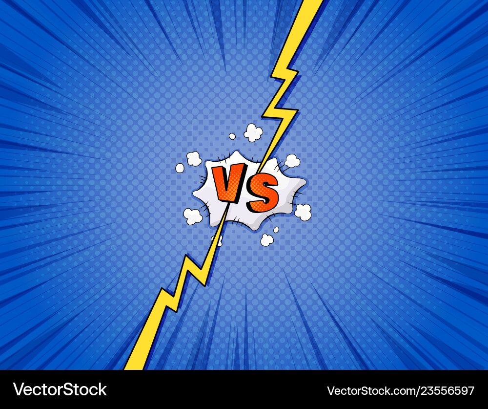 Vs Comics Vs Comics vektorbild