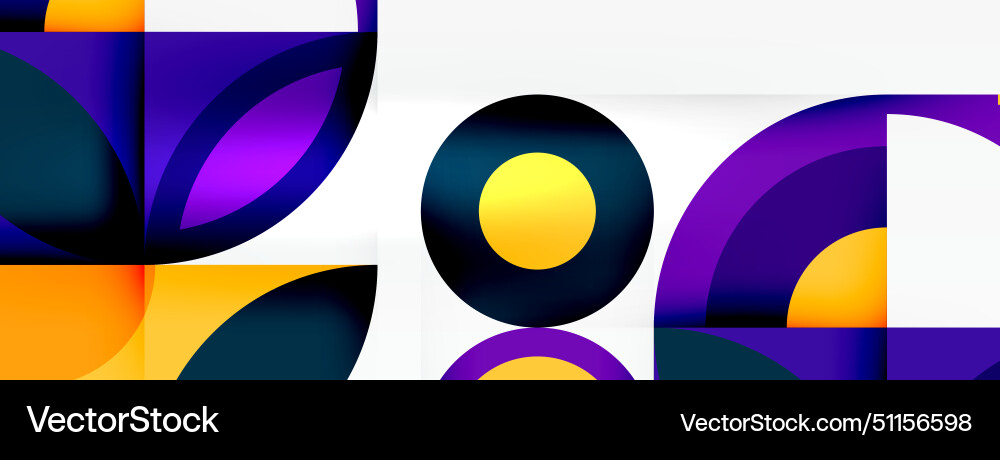 A colorful geometric pattern with circles A colorful geometric pattern with circles vector image