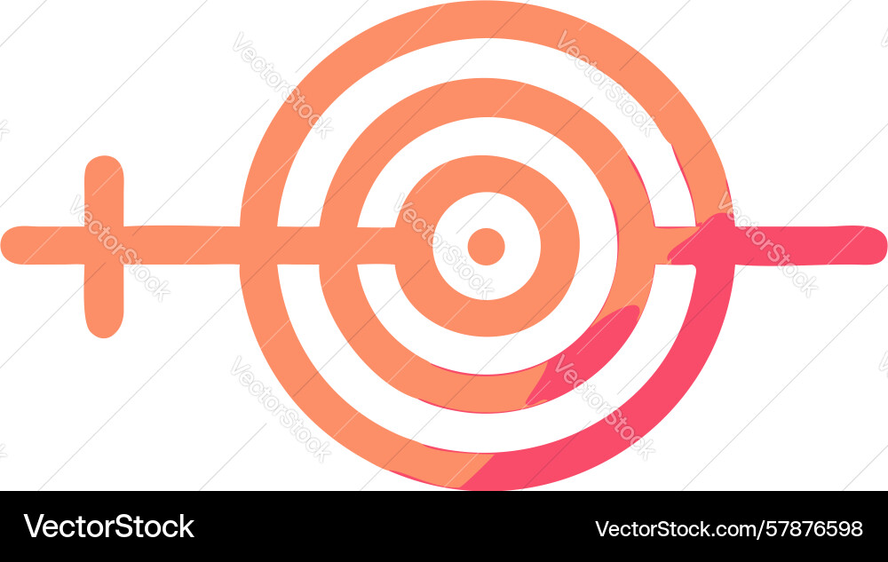 Abstract target icon with cross-center design Vector Image