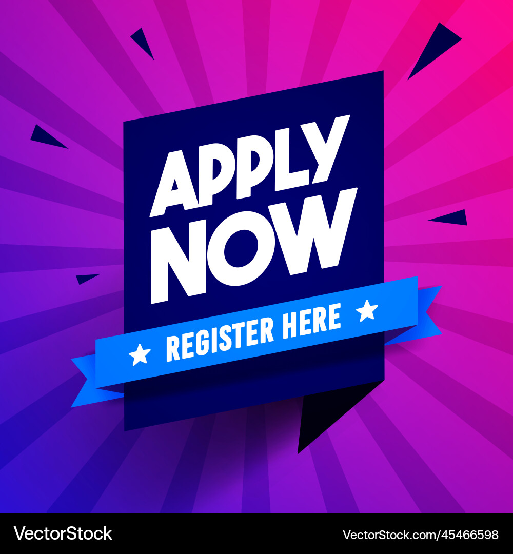 Apply now speech bubble label Apply now speech bubble label vector image
