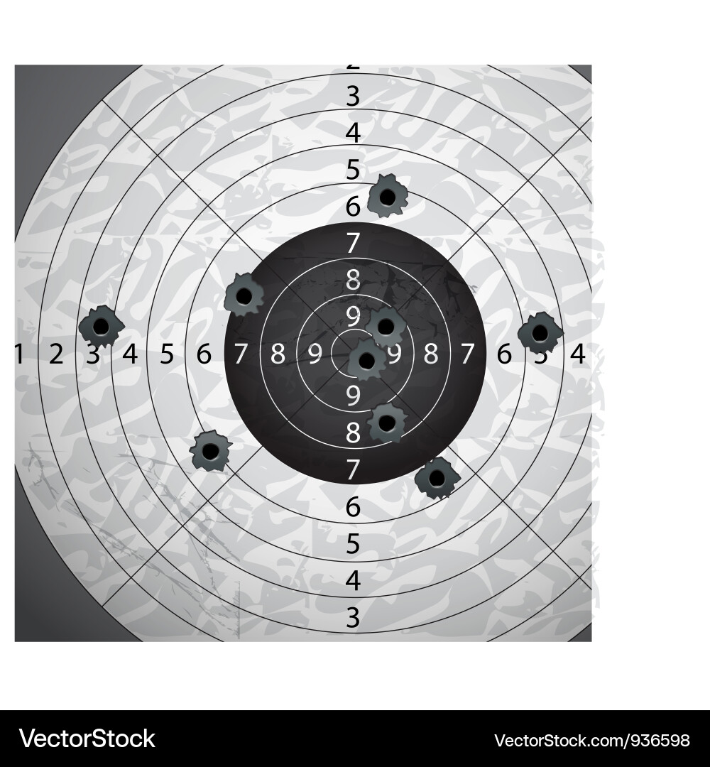 Bullet Hole Target Vector Image