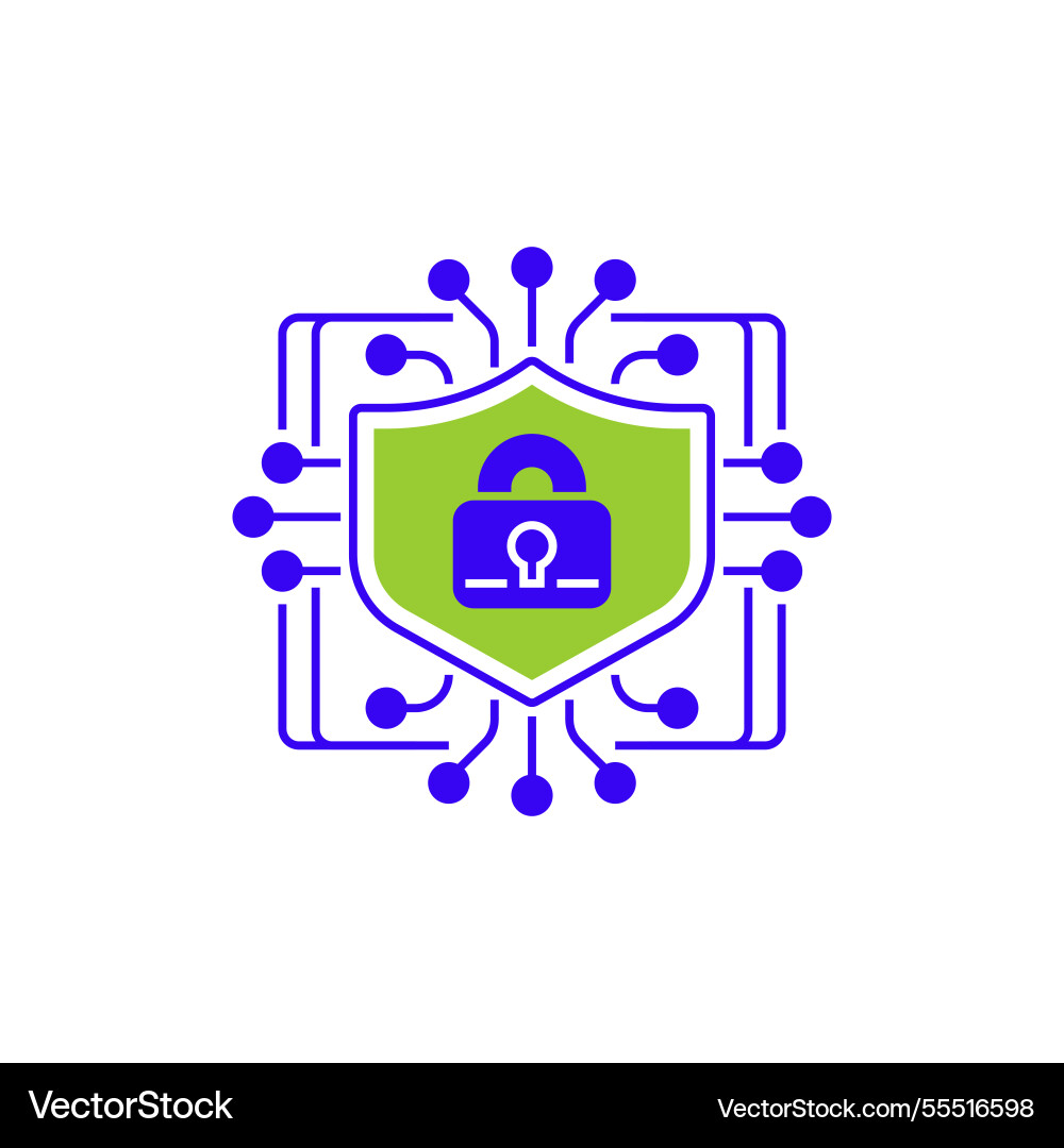 Data encryption two tone color icon linear style Data encryption two tone color icon linear style vector image