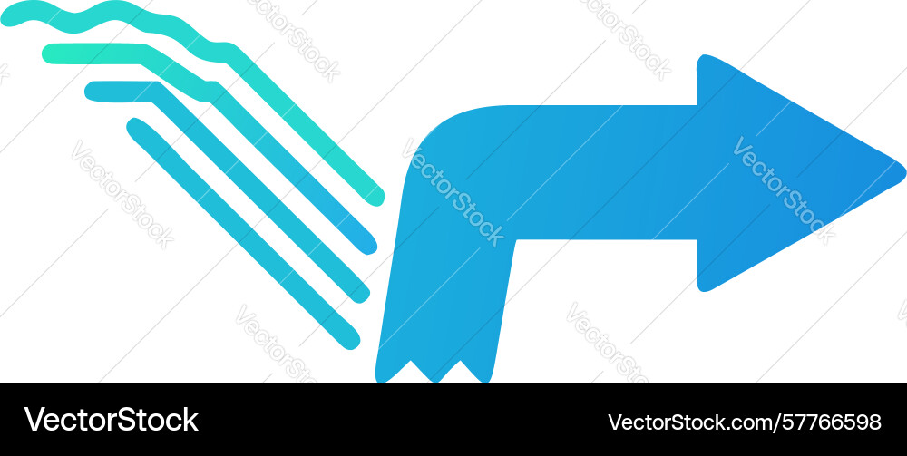 Dynamic wave arrow fluid motion and progress vector image