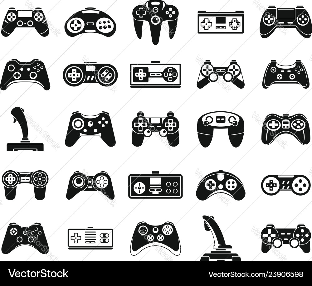 Joystick Game Icon Set vector image