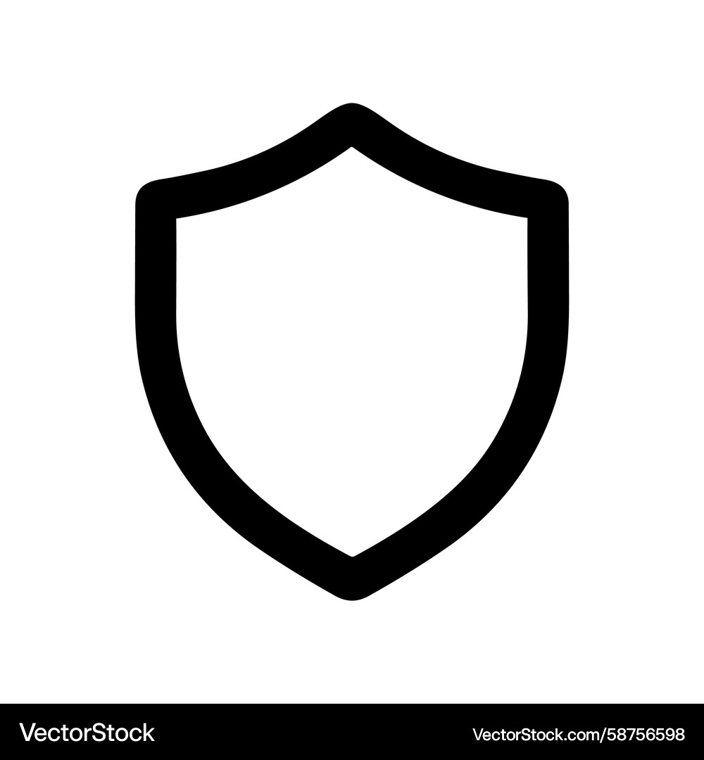 Minimal Shield Icon - Security Vector Image
