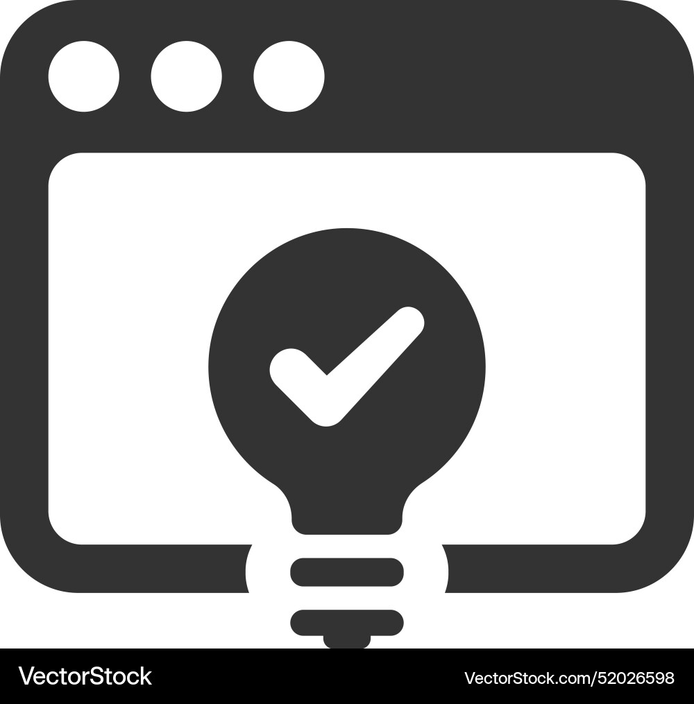 Smart web solution icon vector image