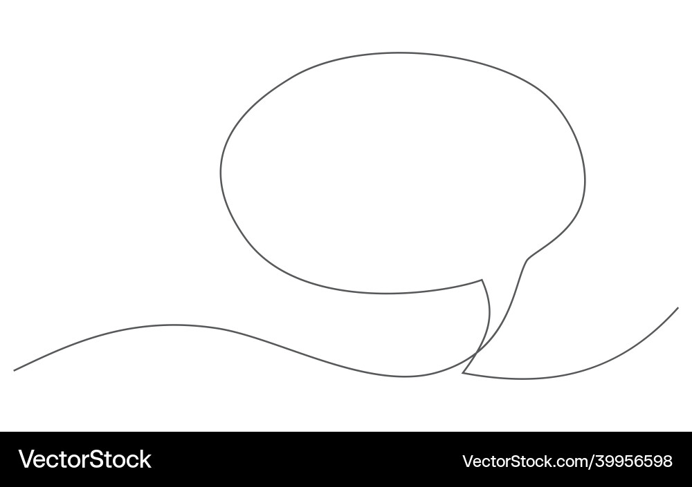 Speech Blase eine Linie Zeichnung Speech Blase eine Linie Zeichnung vektorbild