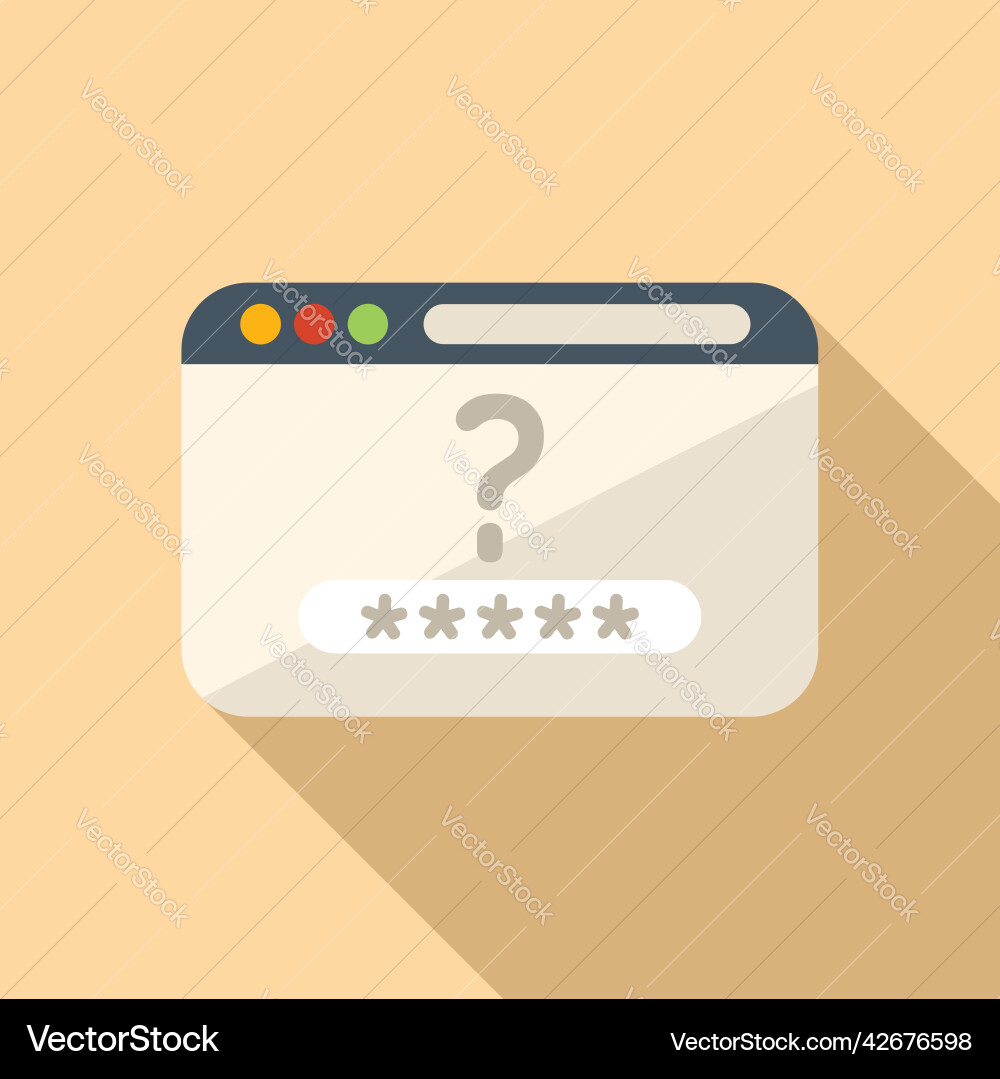 Web page recovery icon flat log account Web page recovery icon flat log account vector image