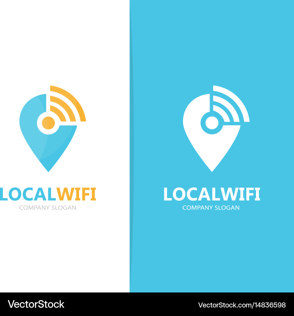 Wifi Map Pointer Icon vector image