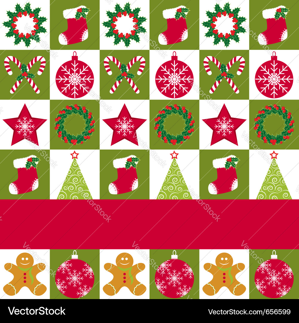 Christmas Ornament Seamless Pattern Vector Image