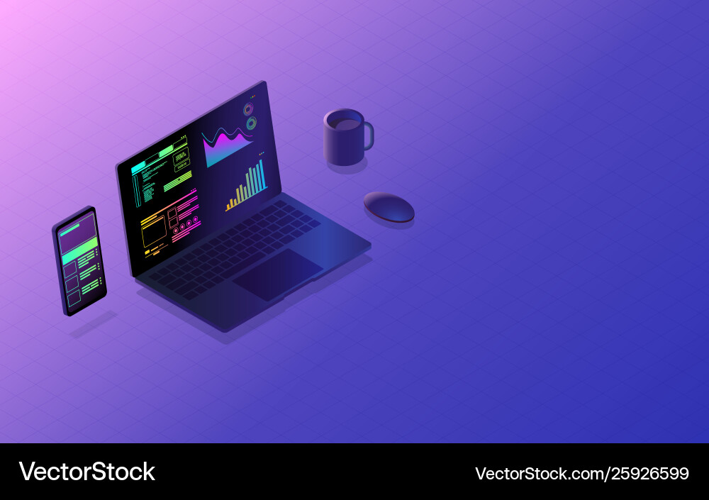 Cross-Platform Mobile App Development Vector Image