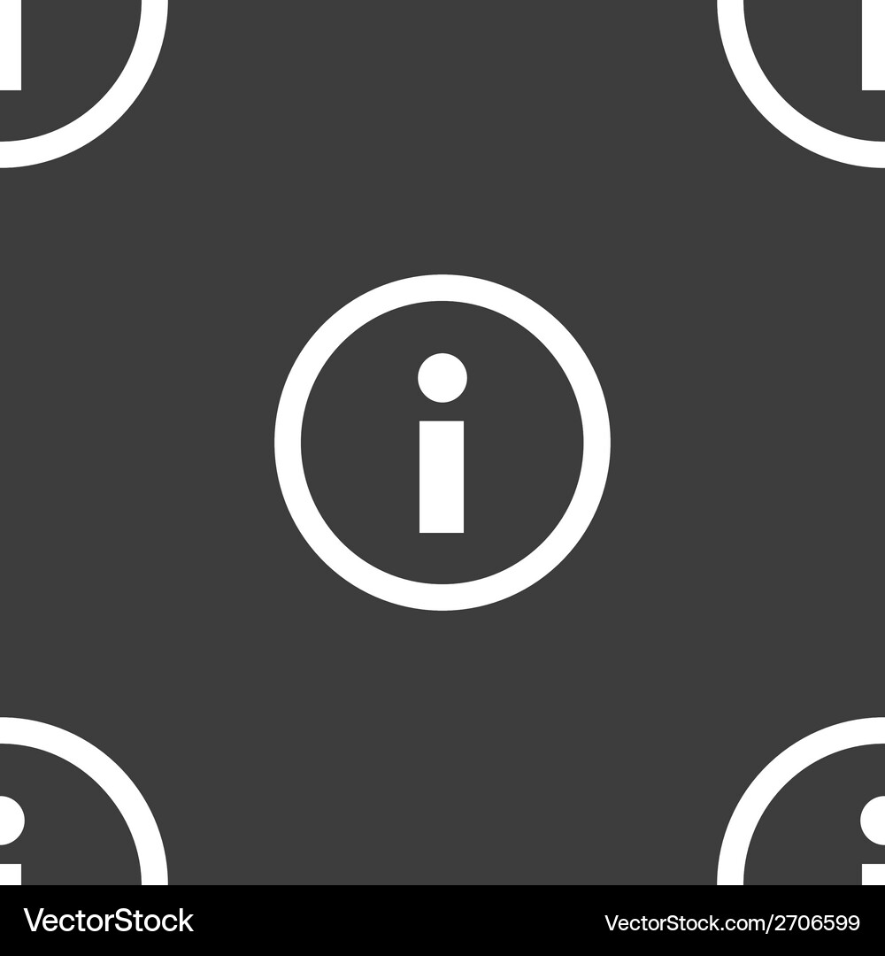 Info web icon flat design seamless pattern Vector Image