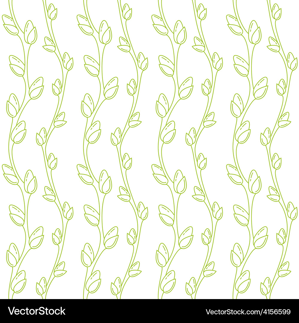 Spring willow pattern Vector Image