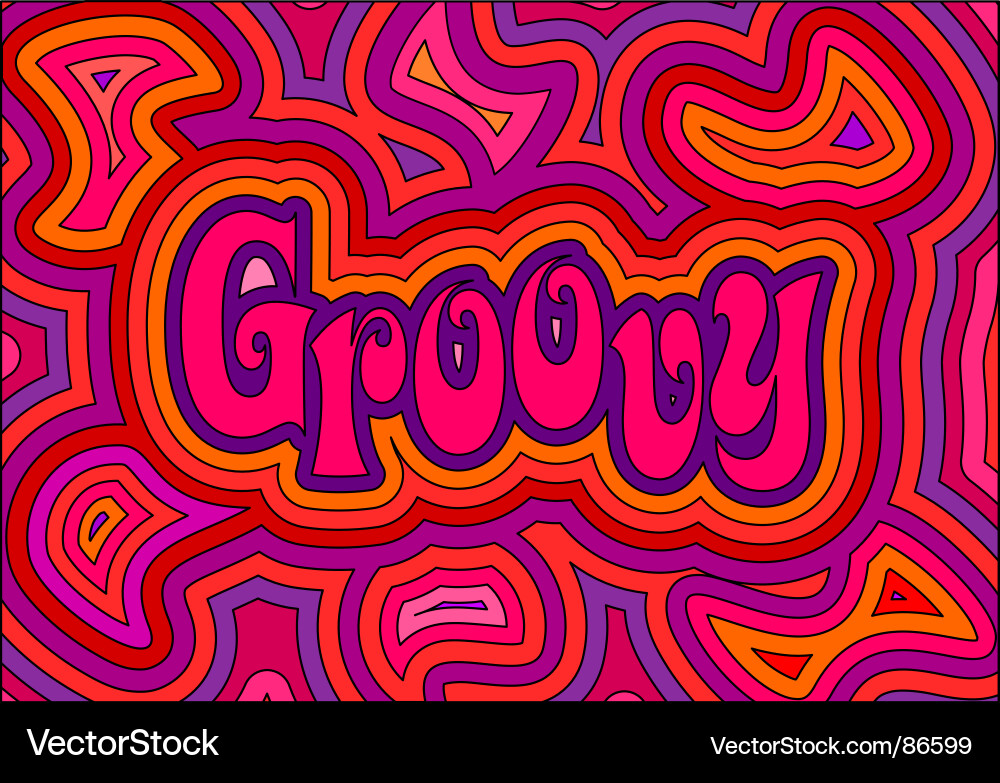 Swirly Groovy Pattern vector image