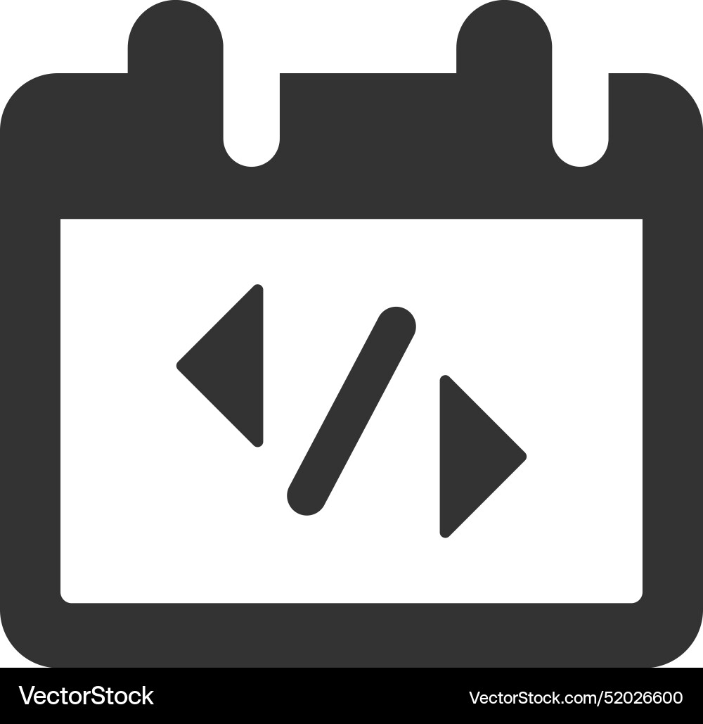 Code schedule icon vector image