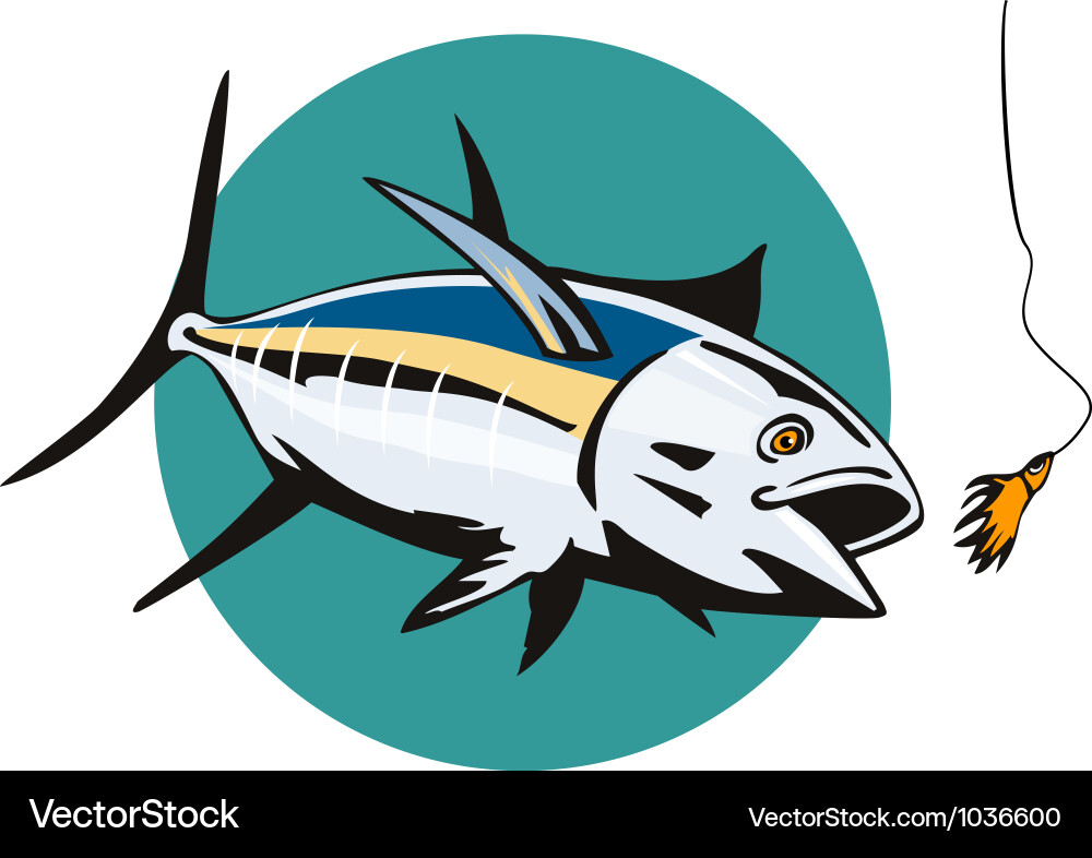 Retro Albacore Tuna vector image