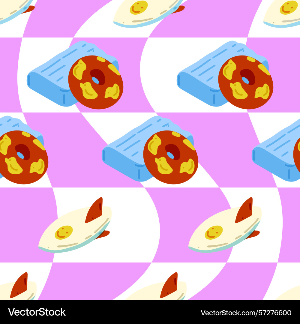 Seamless surfboard float ring pattern Seamless surfboard float ring pattern vector image