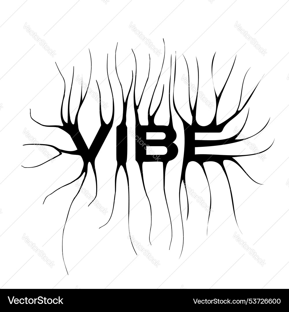 Vibe - slogan tee print design with distorted Vibe - slogan tee print design with distorted vector image