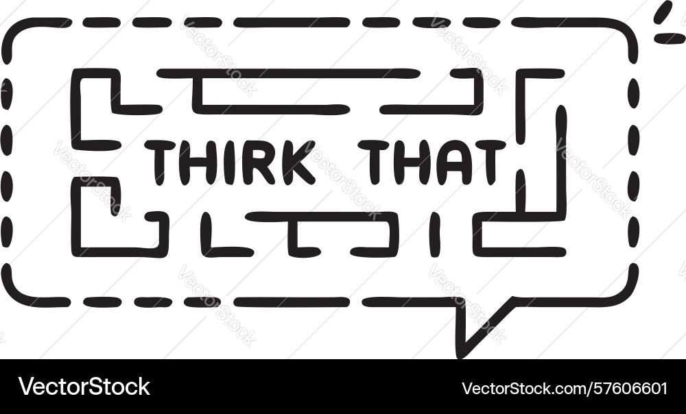 Abstract labyrinth text speech bubble icon design vector image