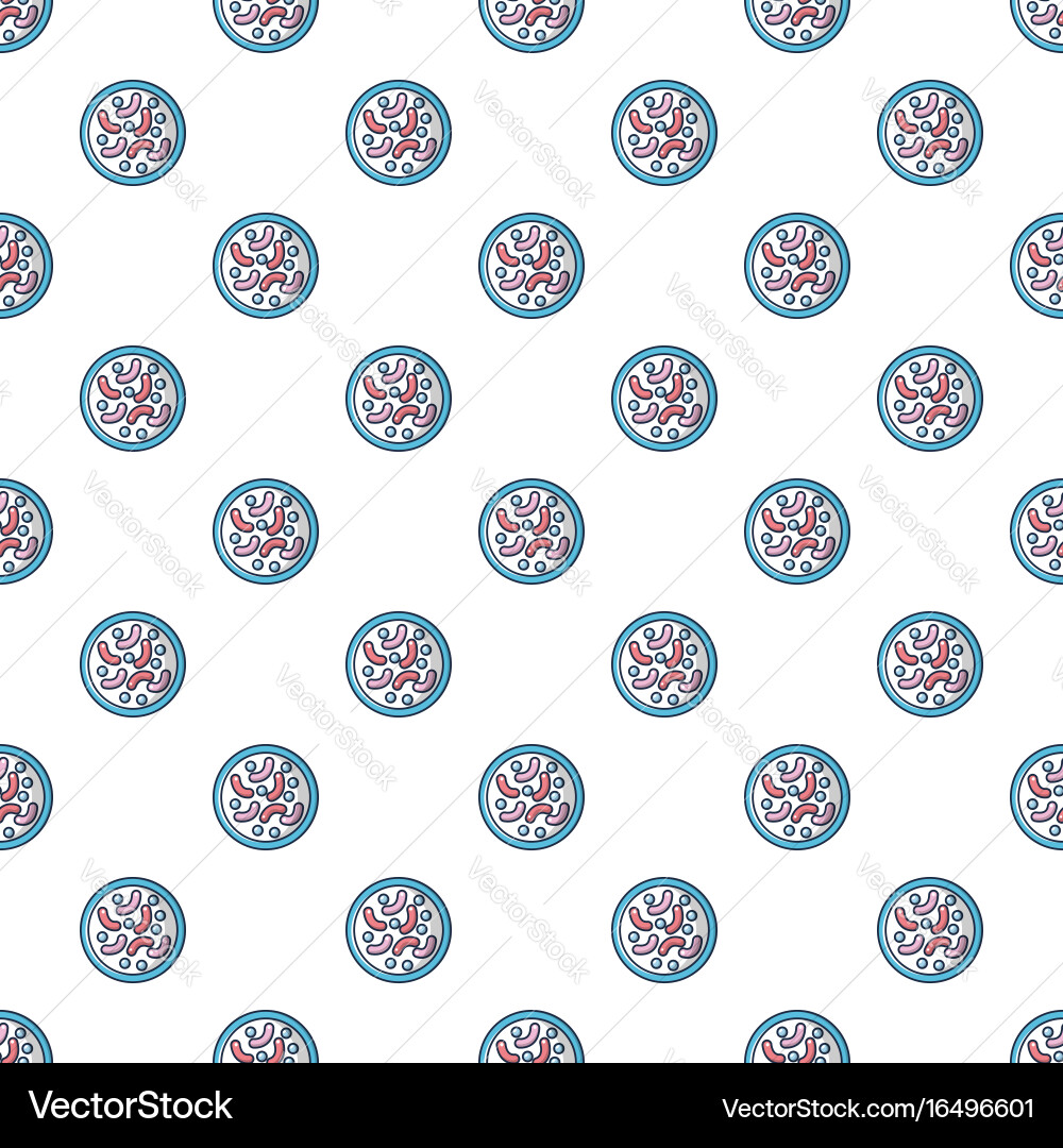 Bacteria under microscope pattern seamless Vector Image
