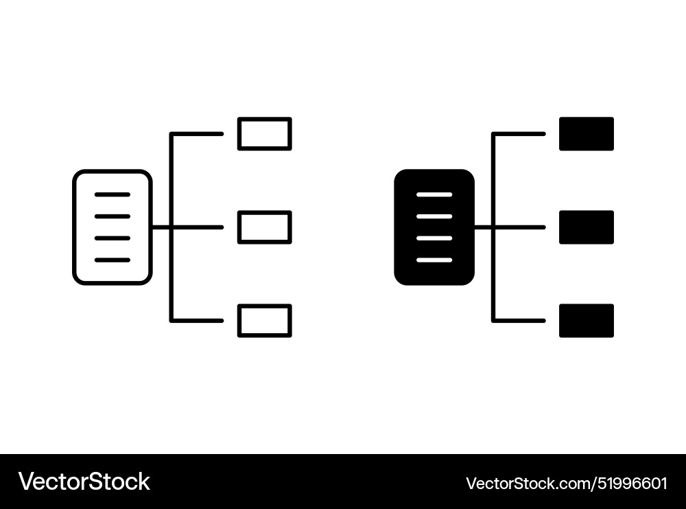 Classification linear art icon set Classification linear art icon set vector image
