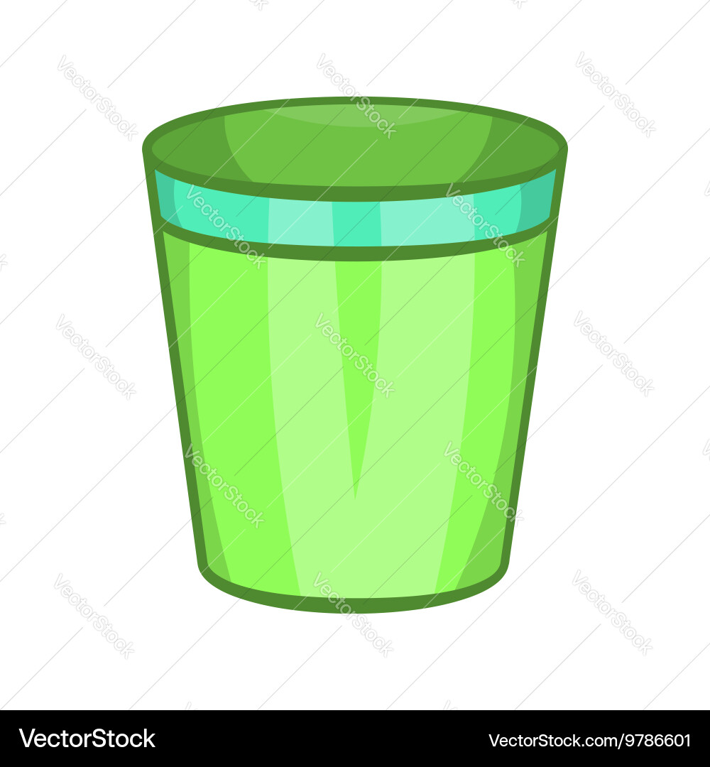 Empty trash can icon cartoon style Vector Image