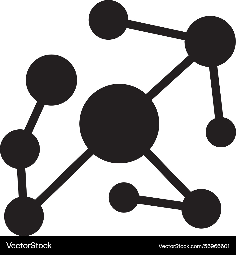 Knowledge graph glyph style icon design vector image