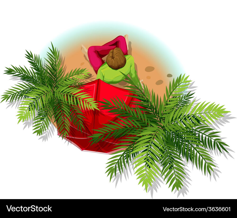 Man and trees Vector Image