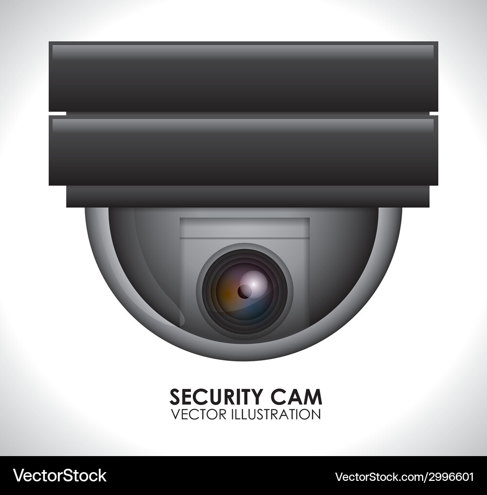 Security system over gray background Vector Image