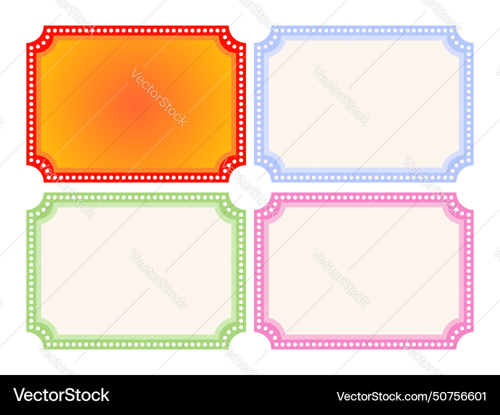 Set of retro frames with space for your text Vector Image