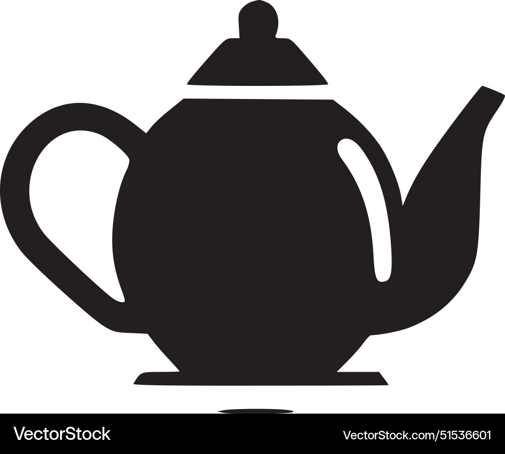 Tea - black and white isolated icon Royalty Free Vector